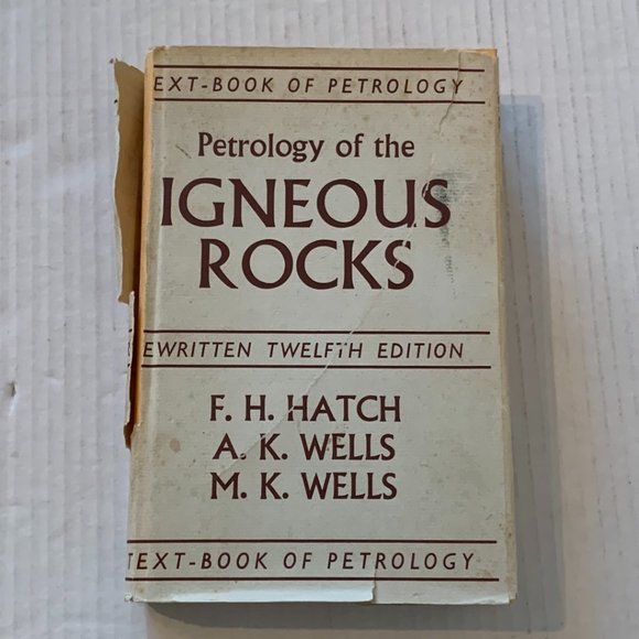 Petrology of the Igneous Rocks HC Book with Dust Jacket 1961 - Picture 1 of 14